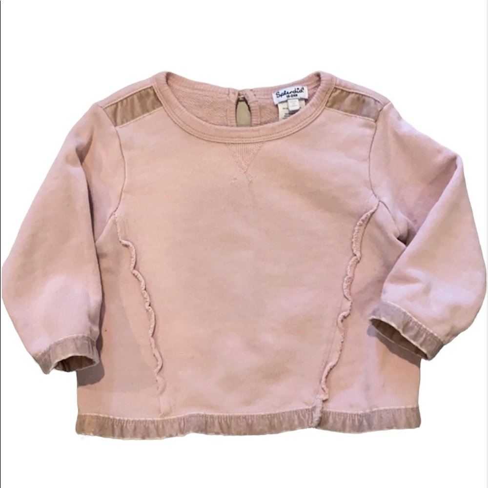 Splendid French terry long sleeve shirt